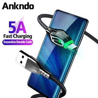 Ankndo 5A Type-C / Micro Usb สายชาร์จเร็ว สําหรับโทรศัพท์มือถือ Android Xiaomi