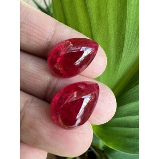 Lab Thai Ruby 10x15mm 2 pieces hardness 9