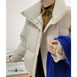 Kowie Coats ( 2002 - GY )  Mummy Shot Coat โค้ทมัมมี่สั้น สีขาวเทา 1590฿ พร้อมส่ง