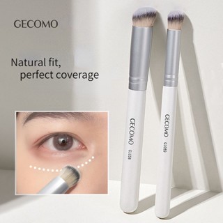 Gecomo แปรงแต่งหน้า หัวเฉียง 270 องศา หัวแบน ไร้รอยต่อ สีดํา สําหรับอัพเกรดคอนซีลเลอร์