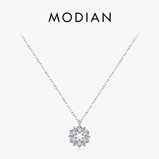 Modian สร้อยคอเงินแท้ 925 จี้เกล็ดหิมะนําโชค เครื่องประดับ สําหรับผู้หญิง ของขวัญคริสต์มาส 2021