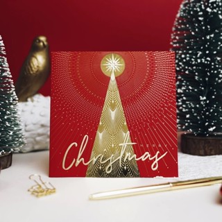 [CSM-R] การ์ดอวยพรคริสต์มาส พิมพ์ลายฟลอยด์ทอง งานเนียบ Christmas card