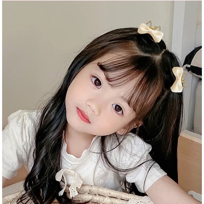 กิ๊บติดผม รูปมงกุฎ ประดับโบว์ ขนาดเล็ก สไตล์เจ้าหญิง สําหรับเด็กผู้หญิง จํานวน 1 ชิ้น ราคา ถูกที่สุด ดีลบีเคเค แกลเลอรีภาพที่ 3