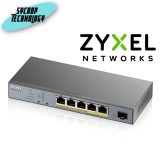 สวิตซ์ ZyXEL GS1350-6HP 5-port GbE Smart Managed PoE Switch with GbE Uplink ประกันศูนย์ เช็คสินค้าก่อนสั่งซื้อ