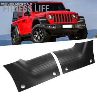 ผ้าคลุมมุมเครื่องยนต์ สีดํา สําหรับ Jeep Wrangler Jl 18‐19 2 ชิ้น