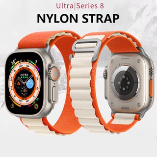 สายนาฬิกาข้อมือไนล่อน สําหรับ Apple watch Series S8 Ultra 7 5 6 SE 2 49 มม. 41 มม. 45 มม. 38 มม. 40 มม. 42 มม. 44 มม.