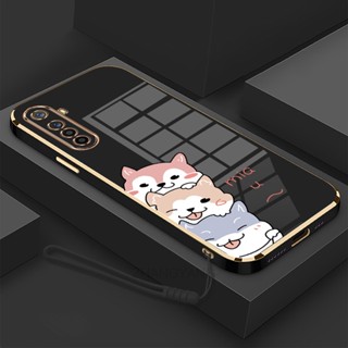 เคส Realme 6 Realme 6 Pro เคสโทรศัพท์ การ์ตูน ลูกสุนัขน่ารัก ซิลิโคน เคสโทรศัพท์ ส่งสายคล้อง