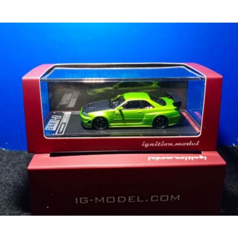 Ignition model Nissan skyline R34สีเขียว