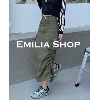 EMILIA SHOP กระโปรง เสื้อผ้าแฟชั่นผู้หญิง เซ็กซี่ สไตล์เกาหลี 2022 ใหม่ Q021051