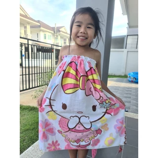 Ponrawin Shop กระโจม ผ้าขนหนูนาโน เด็กเล็ก 1-3 ขวบ เด็กโต 4-6 ขวบ พร้อมส่ง
