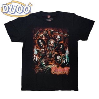 (ขายส่งได้)DUOO เสื้อวง Slipknot rock Tshirt เสื้อวงร็อค Slipknotเสื้อยืดเเฟชั่น