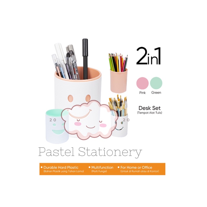 Joyko DS-56 2-in-1 Desk Set Pen Holder - Desk Pencil Stationery Holder