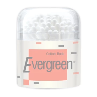 เอเวอร์กรีน สำลีก้าน 100 ก้านกระปุก / Evergreen Cotton Bud 100 pcs in can