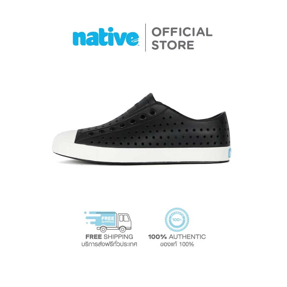 Native รองเท้ากันน้ำผู้ใหญ่ EVA รุ่น Jefferson Jiffy Black/Shell White (AM)