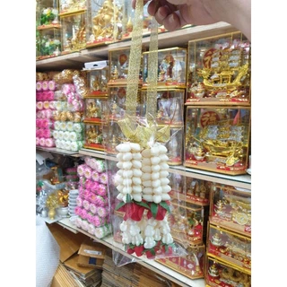 พวงมาลัยสบู่หอม 2 ชาย 7 เม็ด พวงมาลัยแขวนหน้ารถ ดอกไม้ไหว้พระ