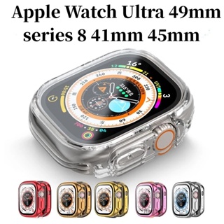 เคสสําหรับ Apple Watch Ultra 49 มม. เคส TPU กันชน ป้องกันหน้าจอ 38 มม. 40 มม. 42 มม. 44 มม. สําหรับ Apple Watch Series 8 7 6 41 มม. 45 มม.