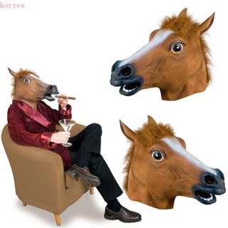 Koryes BoJack Horseman Head Cover Funny For Women Men Horse protectionTrick Toys Cosplay Facial protectionAnimal Costume Props