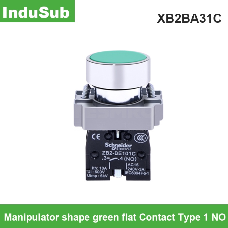 XB2BA31C XB2BA21C XB2BA51C Green Sign Momentary Flush PushButton Switch