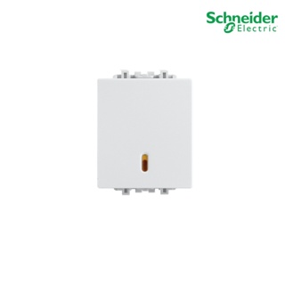 Schneider Electric : สวิตช์กลางทาง 1.5 ช่อง สีขาว | ZENcelo | 8431M_3_WE | "มีพรายน้ำ และ สวิตช์แบบกดเด้งกลับ"I PlugOn