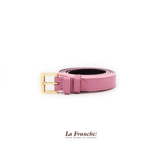 La Franche - Lady set เข็มขัดหนังวัวแท้ พร้อมหัวเข็มขัดทองชุบ #7L0008