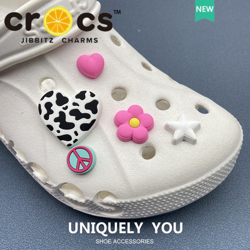 jibbitz crocs charms แท้ ตัวติดรองเท้า  อุปกรณ์เสริม จี้รูปดอกไม้ สําหรับตกแต่งรองเท้า crocs jibbitz