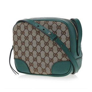 New GUCCI BREE MICRO GUCCISSIMA CANVAS LEATHER CROSSBODY