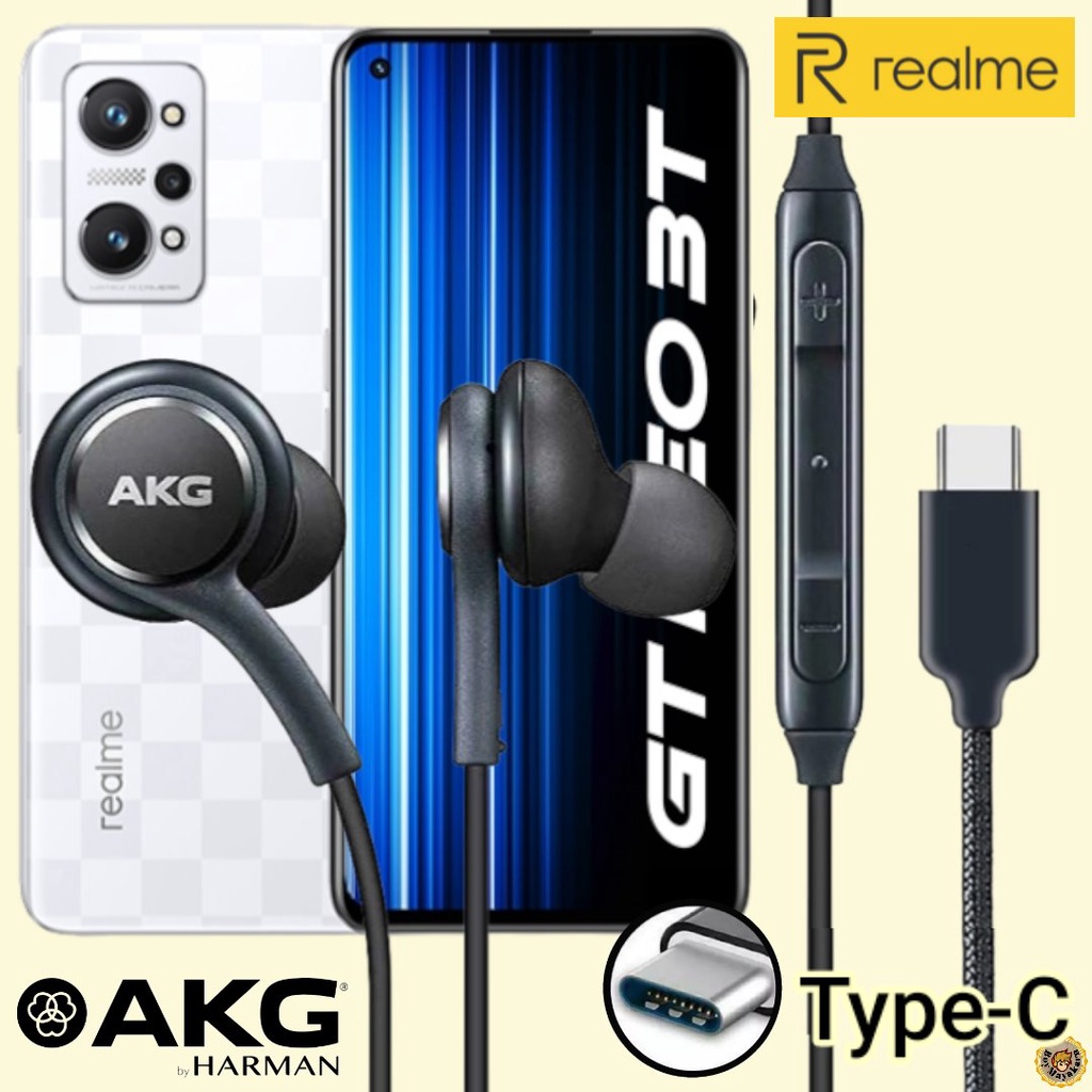 หูฟัง สมอลทอล์ค Realme Type-C เรียลมี GT Neo 3T เสียงดังดีมาก เบสหนัก ปรับระดับเสียง รับ-วางสาย เลื่อนเพลง InEar งานแท้