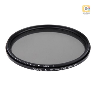 Andoer 82mm ND Fader Neutral Density Adjustable ND2 to ND400 Variable Filter for   DSLR Camera