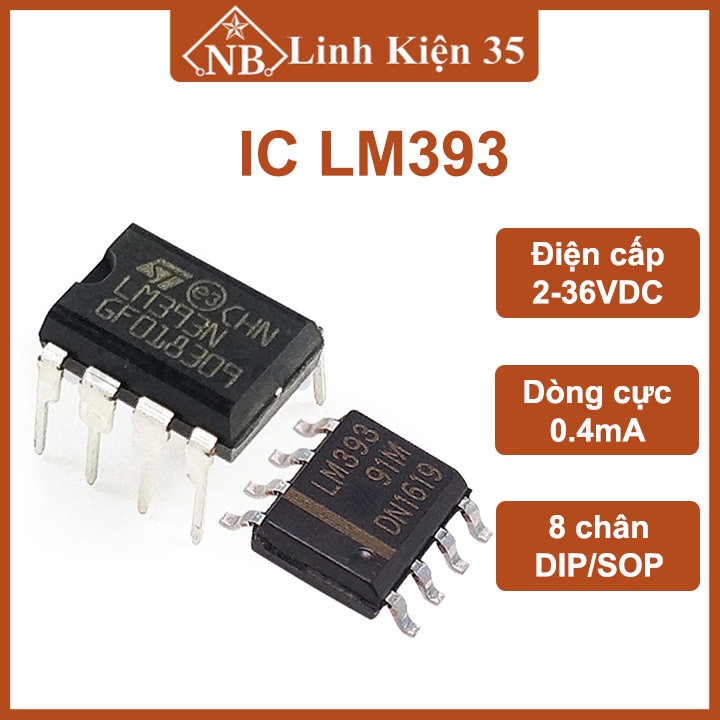 รับประกันคุณภาพ LM393 DIP8 comparator IC