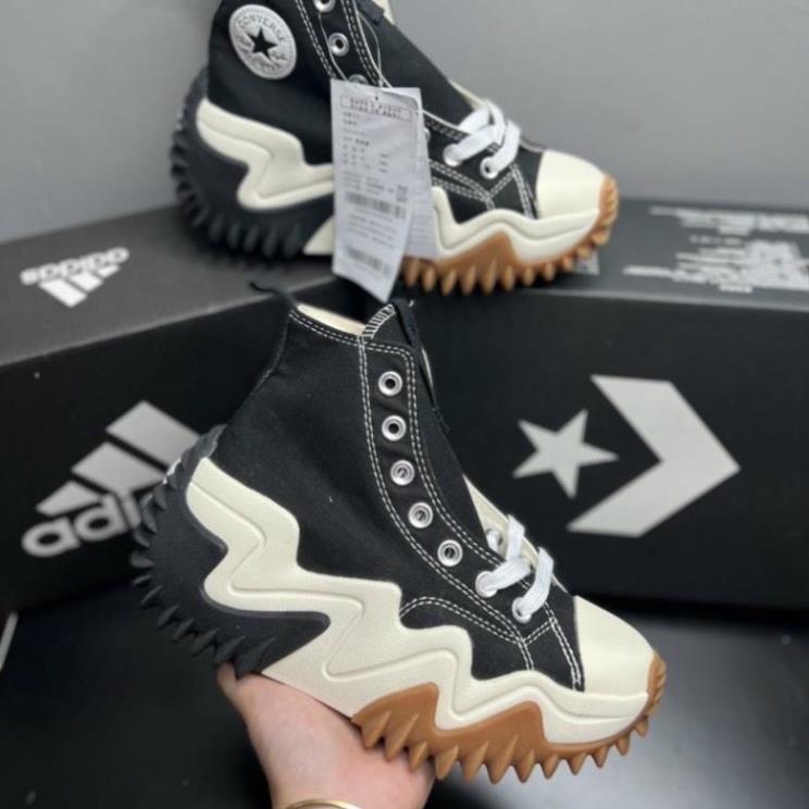 Verse RUN MOTION black AND WHITE SC SHOES [ครบกล่อง} CV RUN ถึงคลื่นน้ําตาลดําคุณภาพสูง
