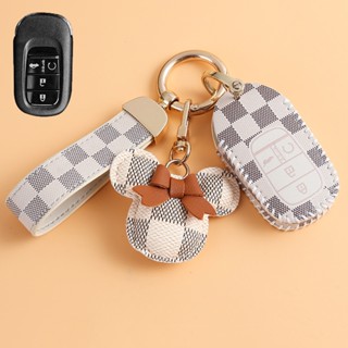 2023 Fashion design Car Accessories Interior Honda Intelligent Three button Leather Car Key Case Shell