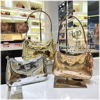 LYN กระเป๋าสะพายข้าง LYN รุ่น Tricia Metallic Shoulder Bag  :  LL22WBF274 แท้จากชอป พร้อมอุปกรณ์