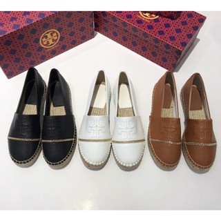 Tory Burch womens flat espadrilles casual slide loafer leather pump slip-on size35-40