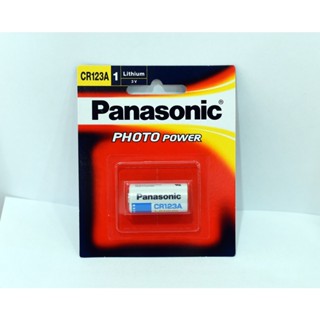 ถ่าน Panasonic CR-123A Lithium 3V.(CR123A) ถ่านกล้องฟิล์ม#รับประกันของเเท้