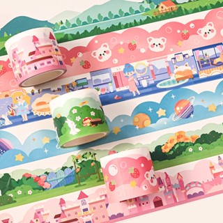 【Well 11】เทปน่ารัก ใหม่ เทปวาชิ ลายการ์ตูนน่ารัก DIY สําหรับติดตกแต่งสมุดโน้ต Washi Tape 3M เทปกาว  สติกเกอร์ตกแต่ง ตกแต่งโต๊ะเครื่องเขียน