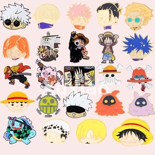 เข็มกลัด รูปการ์ตูนอนิเมะ One Piece Luffy Skull Hat ของขวัญสําหรับเพื่อน