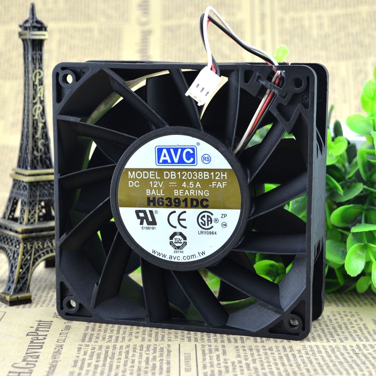 HY 12CM 12038 12V 4.5A พัดลม DB12038B12H 3WIRES