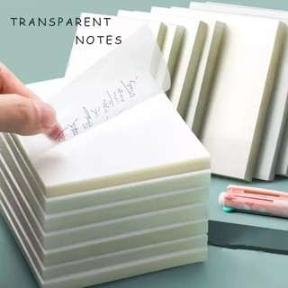 50Sheets Transparent Sticky Notes Set waterproof Sticky Memo Weekly Plan Messages To Do List Notepad