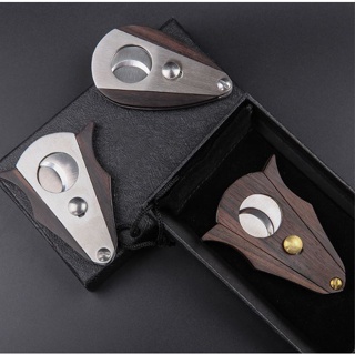 ที่ตัดซิการ์ คัตเตอร์สองตัดใบมีดสแตนเลสสตีล Gadget Zigarre Knife Smoking Accessories รุ่น DF3220