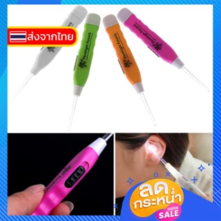 🇹🇭 #433 ไม้แคะหู ที่เเคะหูทารก มีไฟ LED 1 ชิ้น มีจุกให้ 2 แบบ แบบหนาและแบบบาง