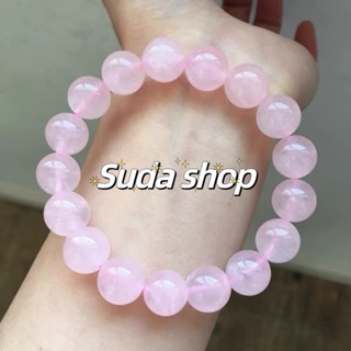 สร้อยข้อมือคริสตัลสีชมพูธรรมชาติช่วยเพิ่มเสน่ห์และขนาดโฟกัส 6-8-10-12mm