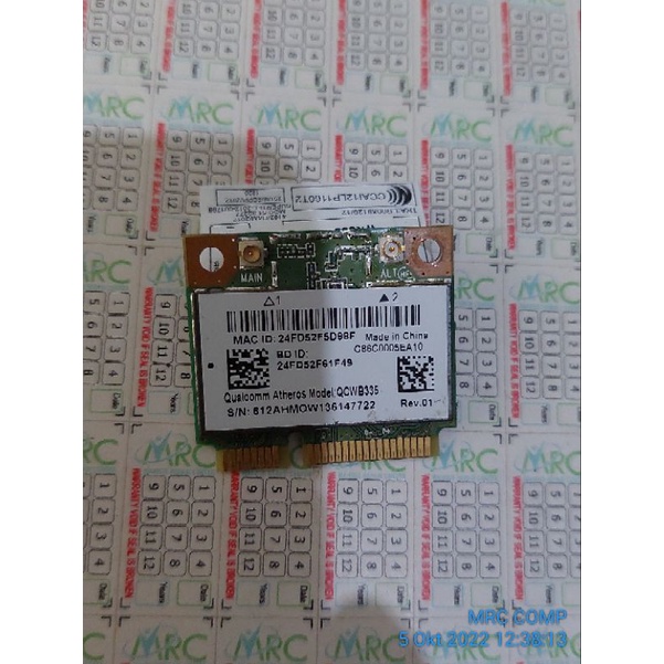 Toshiba G86C0005EA10 Atheros QCWB335 802.11n Wireless BT PCIe ครึ่ง