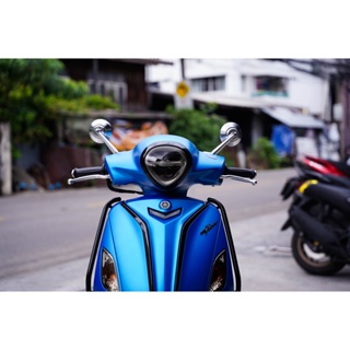 กระจกแต่ง RZM กระจกแต่งทรงกลม แบบก้าน สำหรับรถคลาสสิค Vespa LX Sprint GTS Prima l Grand Filano Hybrid l Lambretta