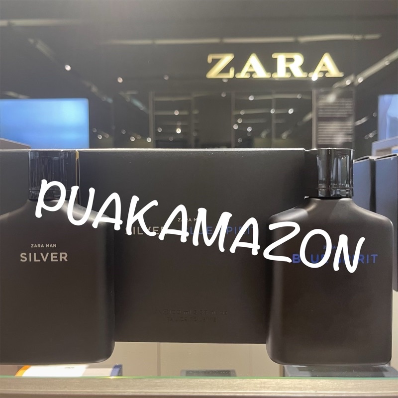 zara แพคคู่ man blue spirit + man silver ซาร่า ขวดละ 90 มล.