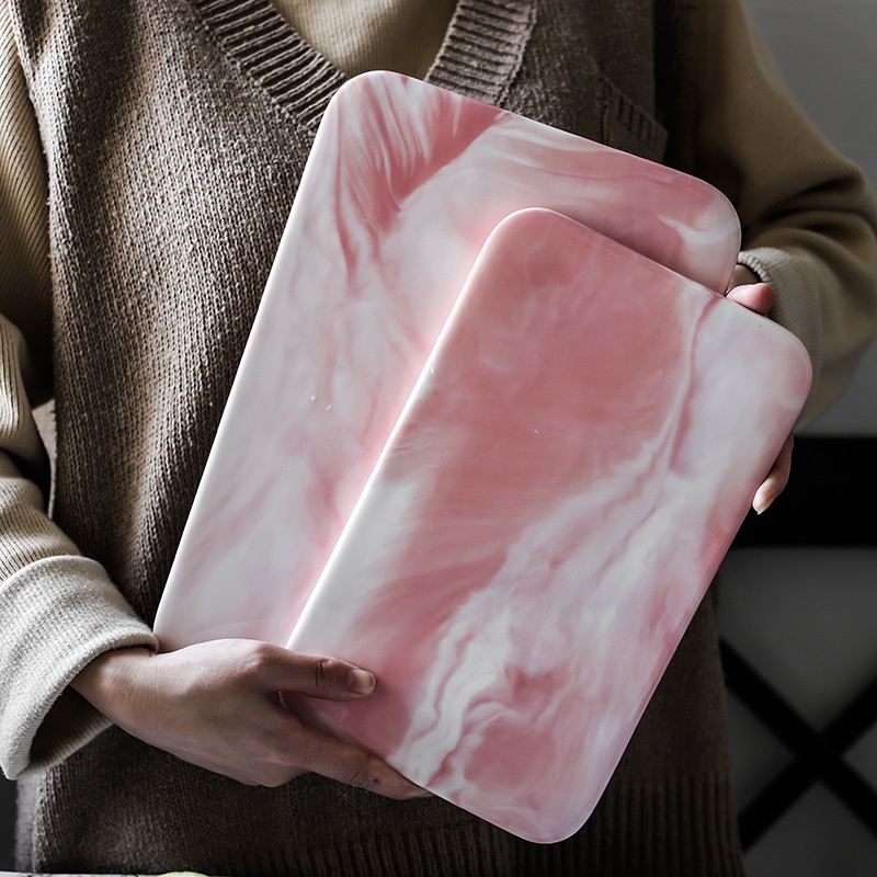 Ceramics Cutting Board Vegetable Chopping Board Tray Kitchen Accessories Fruit Cake Sushi Bread Plat