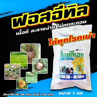 สิงห์ลีเอท 1 กก ฟอสอีทิล อะลูมิเนียม 80  กำจัด โรคพืช ราน้ำค้าง ตากบตาเสือ โรคเน่า เน่าผล ต้นเน้า รากเน่า โรคเหี่ยวเขียว