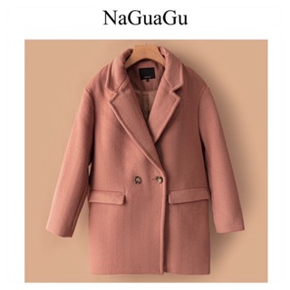 OVERCOAT โค้ทวูลกันหนาว โค้ทยาว ❄️แบรนด์✨NAGUAGU✨ แท้💯% (WY825)