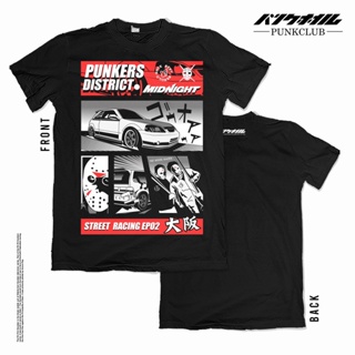 เสื้อยืดผ้าฝ้ายพิมพ์ลายแฟชั่น [GRAPHIC Tee] KANJOZOKU 02 PUNKWHEELS รองเท้า ออกแบบเอง (XS ถึง 5XL)