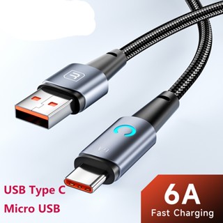 elough สายชาร์จ USB Type C 66W 6A Micro USB 2.4A ชาร์จเร็ว สําหรับข้อมูล lOS