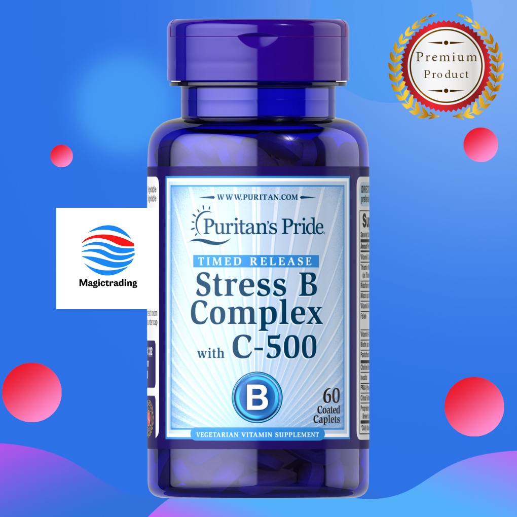 Puritan's Pride Stress Vitamin with Vitamin C500 Timed